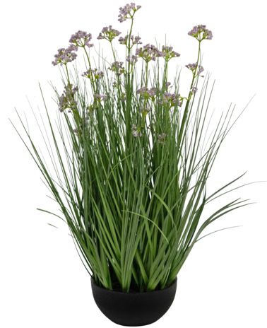 Greenmoods Kunstig Løkgress Fyldig Lilla 60cm Brannsikker