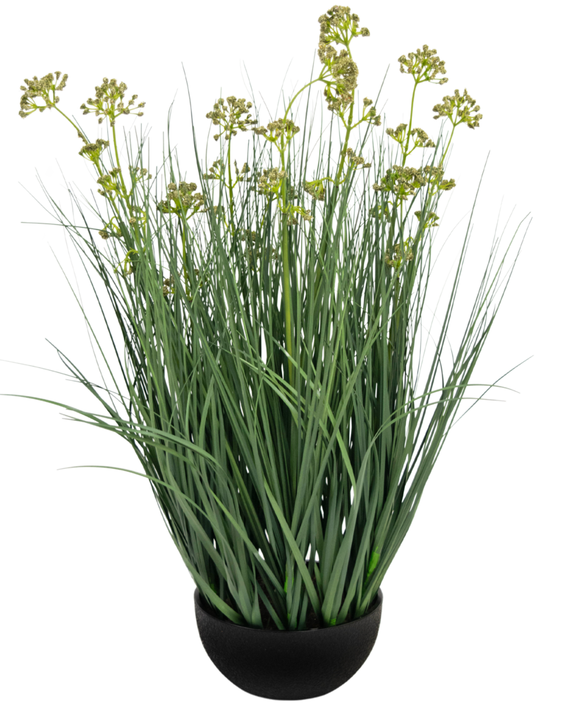 Greenmoods Kunstig Løkgress Fyldig Grønn/Gul 60cm Brannsikker