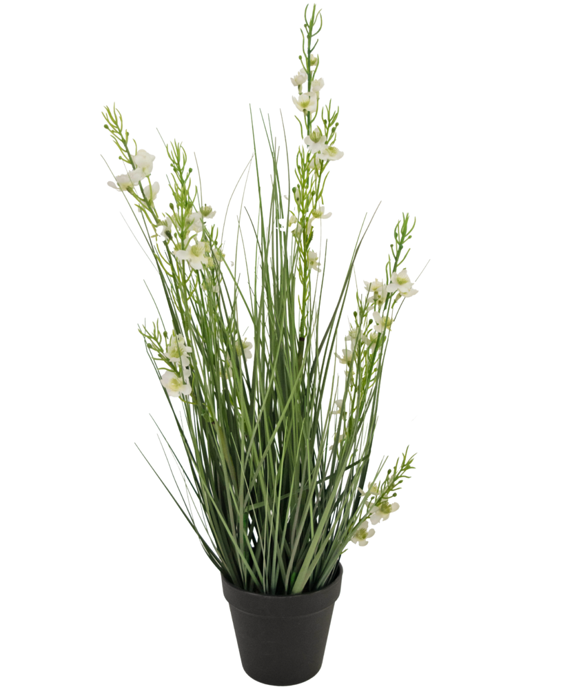 Greenmoods Kunstig Hagesildre Gress Hvit 65cm brannhemmende