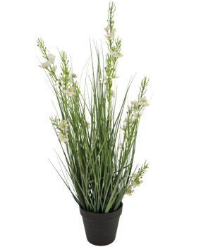 Greenmoods Kunstig Hagesildre Gress Hvit 65cm brannhemmende