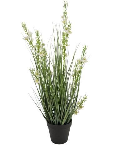 Greenmoods Kunstig Hagesildre Gress Hvit 65cm brannhemmende