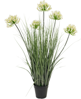 Greenmoods Kunstig Agapanthusgress Hvit 90 cm brannhemmende