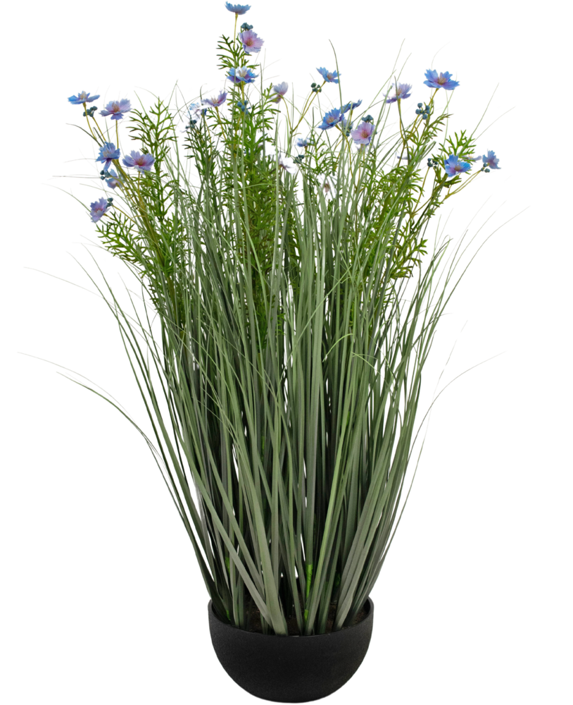 Greenmoods Kunstig Blomstergress Lilla 90 cm brannhemmende