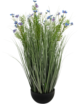 Greenmoods Kunstig Blomstergress Lilla 90 cm brannhemmende