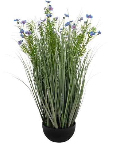 Greenmoods Kunstig Blomstergress Lilla 90 cm brannhemmende