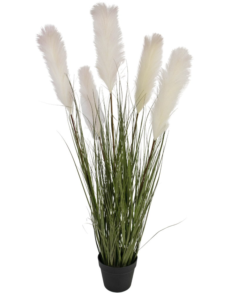 Greenmoods Kunstig Pampas Gress Hvit 120cm Brannsikker