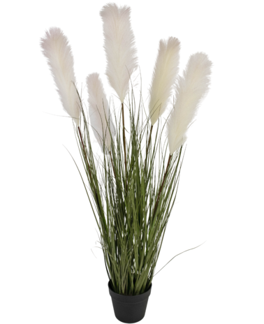 Greenmoods Kunstig Pampas Gress Hvit 120cm Brannsikker