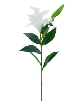 Greenmoods Kunstig blomst Lily Real Touch hvit 95 cm