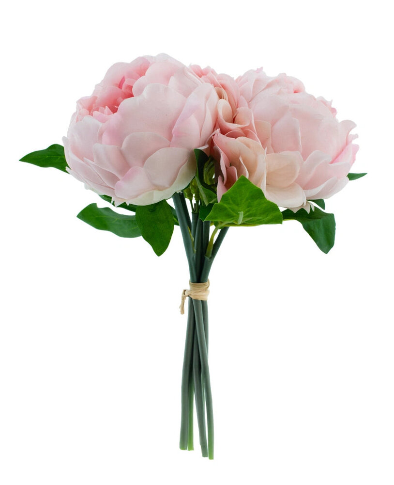 Greenmoods Kunstig Peon Mix Bukett Real Touch Rosa 30 cm