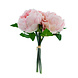 Greenmoods Kunstig Peon Mix Bukett Real Touch Rosa 30 cm