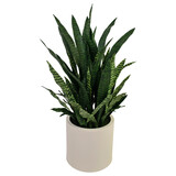 Greenmoods Kunstig Sansevieria i Beige Krukke 110cm