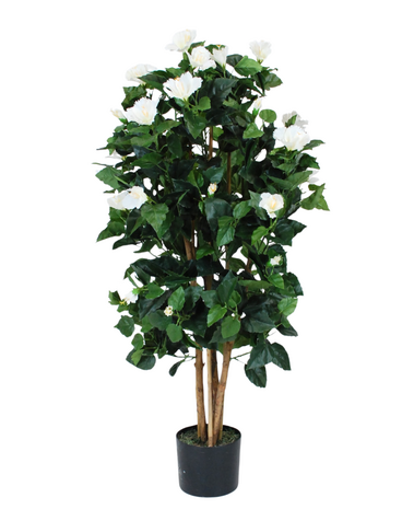 Greenmoods Kunstig Hibiskus Tre Hvit 120cm