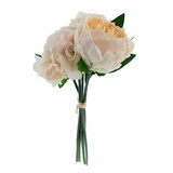 Greenmoods Kunstig Peon Mix Bukett Real Touch Champagne 30 cm