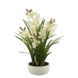 Greenmoods Kunstig Cymbidium Orkide Real Touch Lys Gul 85cm