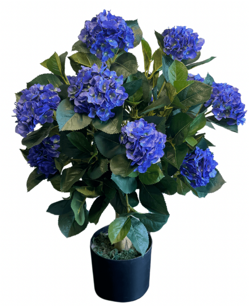 Greenmoods Kunstig Hortensia Ball Blå 75 cm