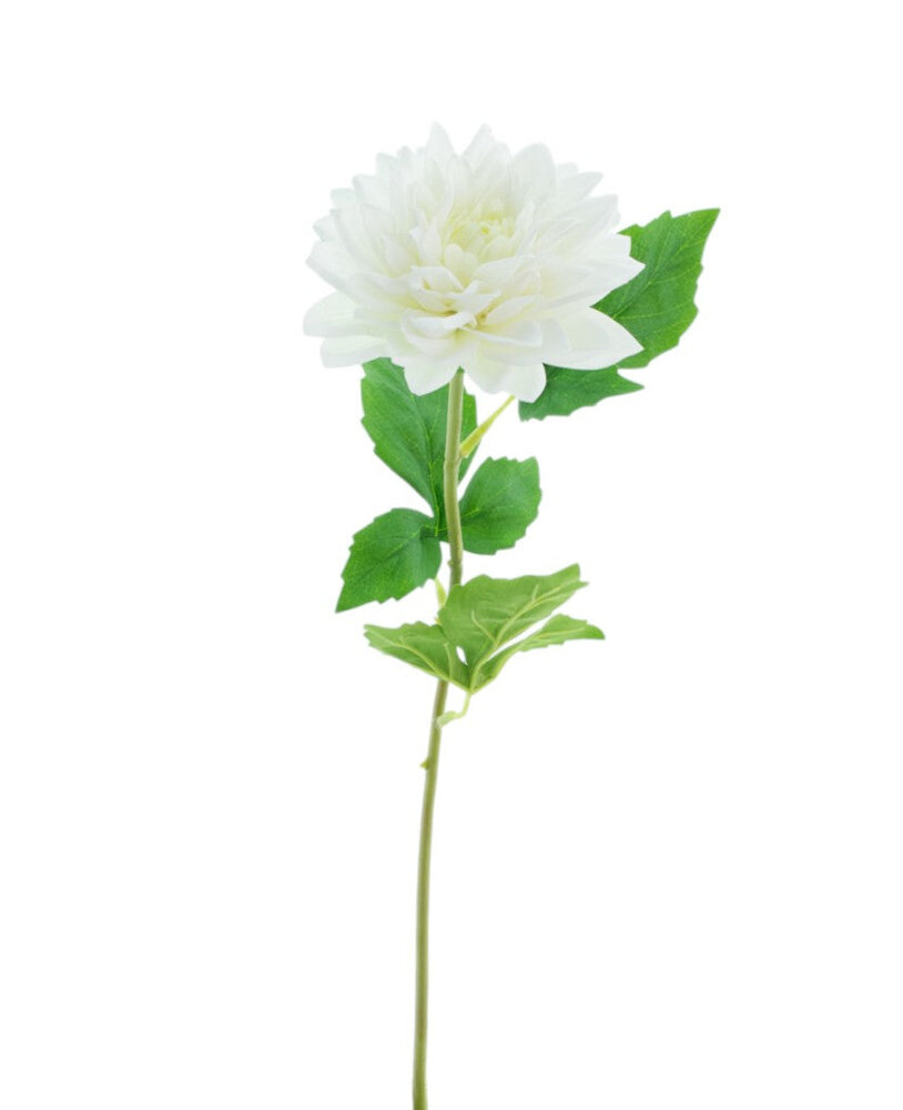 Greenmoods Kunstig Georgine Real Touch Hvit 54 cm