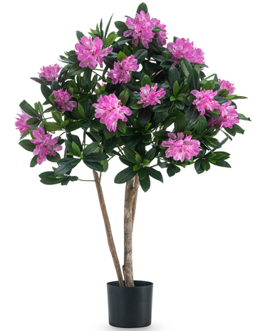 Greenmoods Kunstig Rhododendron Tre Rosa 90 cm
