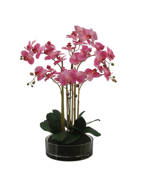 Greenmoods Kunstig Real Touch Phalaenopsis Orkidé Rosa/Hvit i Glasskrukke 64cm