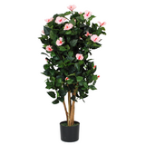 Greenmoods Kunstig Hibiskus Tre Rosa 120cm