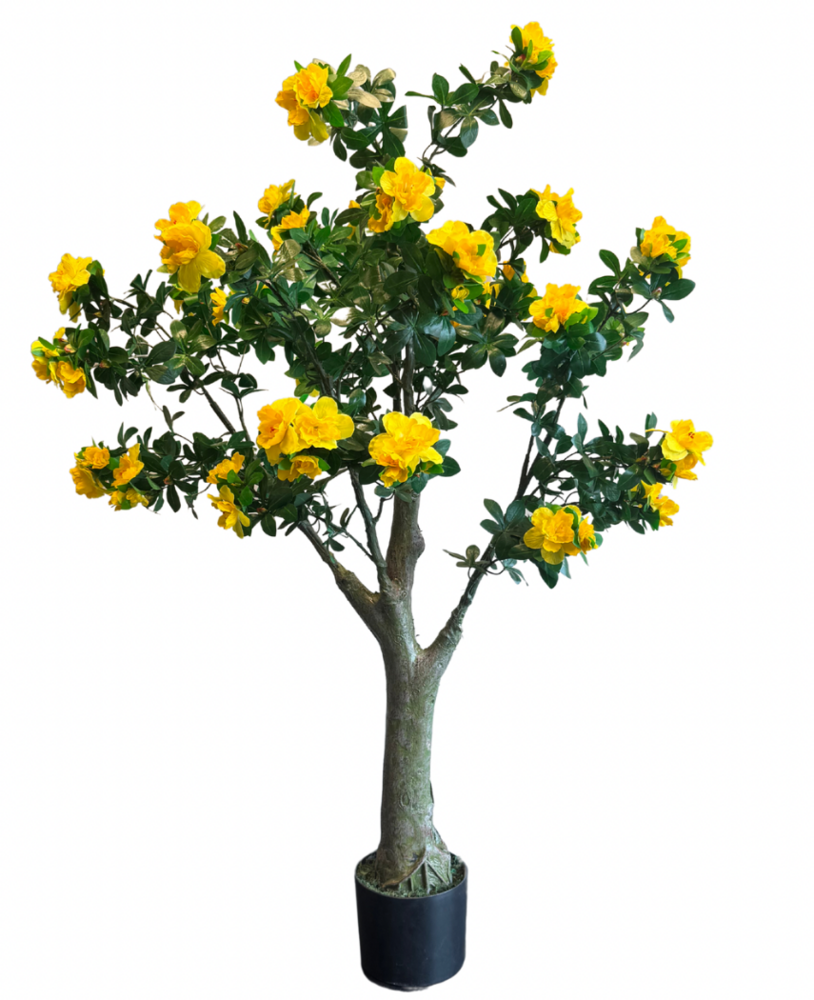 Greenmoods Kunstig Azalea Tre Gul 130 cm