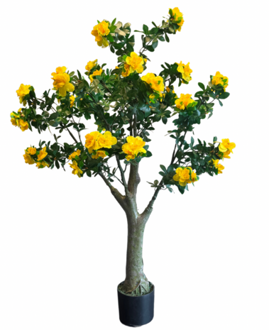 Greenmoods Kunstig Azalea Tre Gul 130 cm