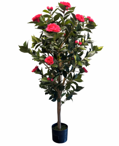 Greenmoods Kunstig Plante Camellia Fuchsia 140 cm