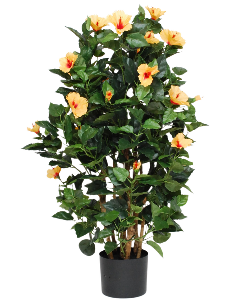 Greenmoods Kunstig Hibiskustre Oransje 100cm