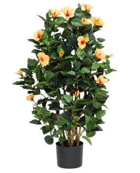 Greenmoods Kunstig Hibiskustre Oransje 100cm