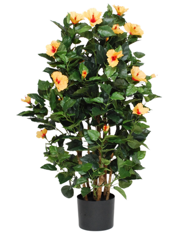 Greenmoods Kunstig Hibiskustre Oransje 100cm