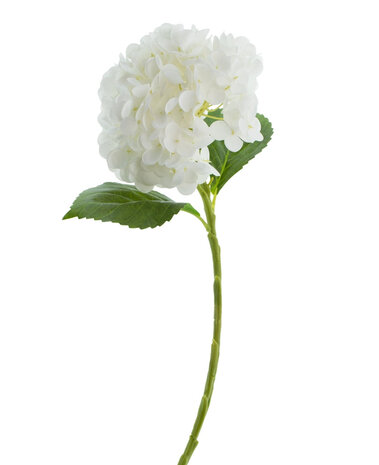 Greenmoods Kunstig Hortensia Real Touch Hvit 49 cm