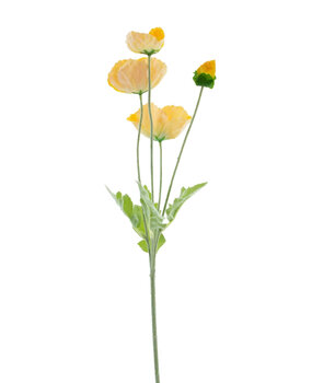 Greenmoods Kunstig Valmueblomst Real Touch Gul 60 cm