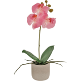 Greenmoods Kunstig Orkidé Real Touch Mini Rosa 30cm
