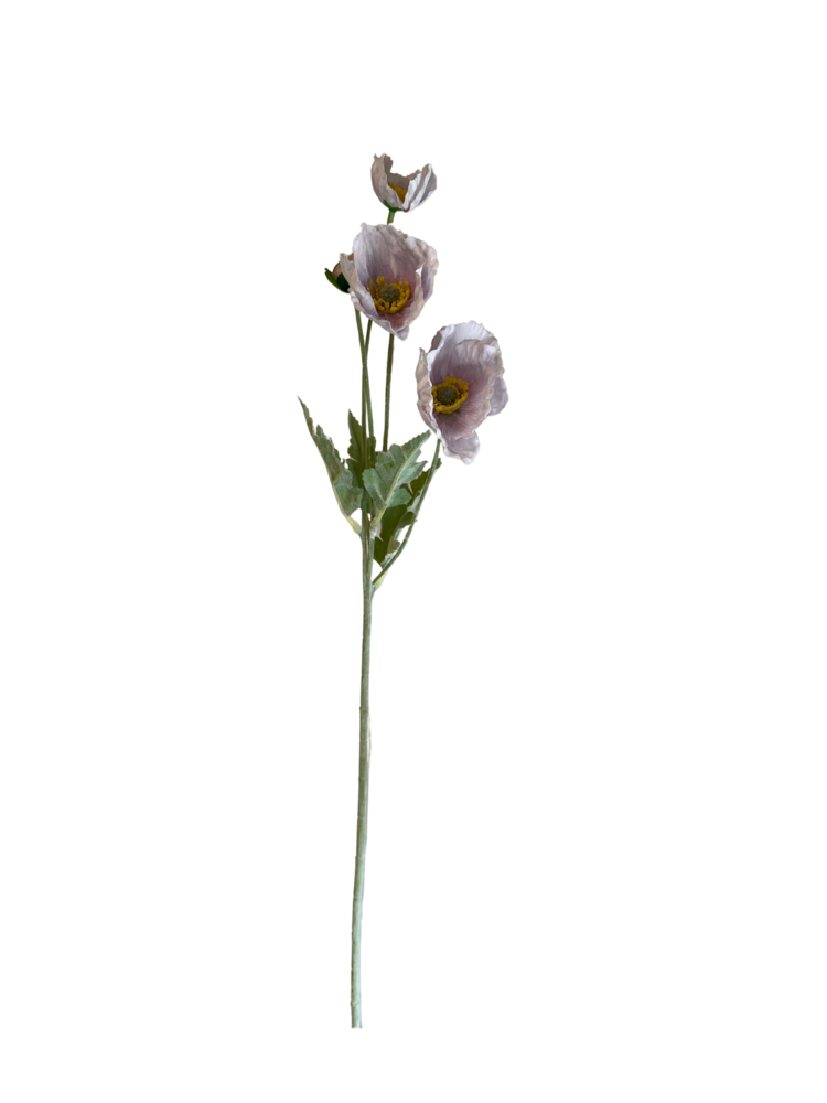 Greenmoods Kunstig Valmueblomst Real Touch Lilla 60 cm