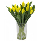 Greenmoods Kunstig Tulipan Bukett i Vase Gul 45 cm