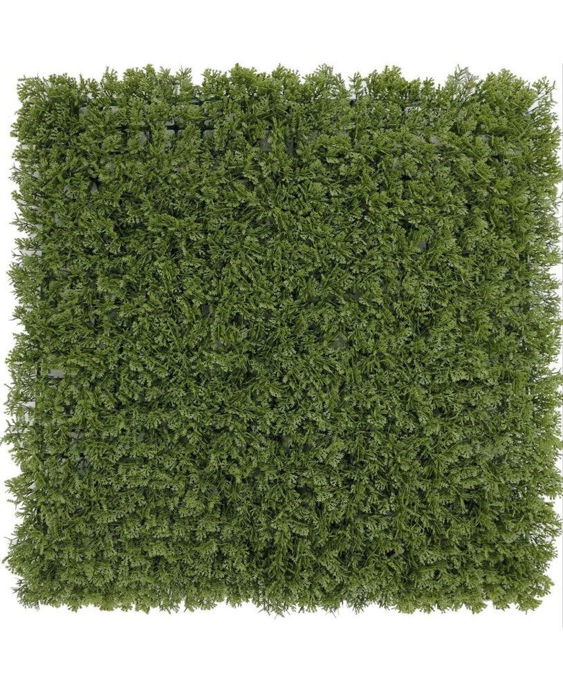 Greenmoods Kunstig Sypress Plantevegg Mørkegrønn 50x50cm UV