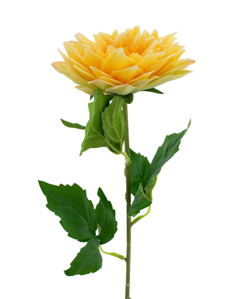 Greenmoods Kunstig Georgine Real Touch Gul 54 cm