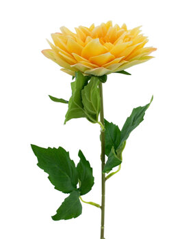 Greenmoods Kunstig Georgine Real Touch Gul 54 cm