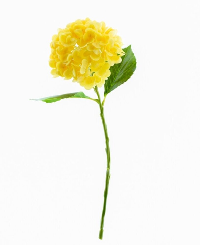Greenmoods Kunstig Hortensia Real Touch Gul 49 cm