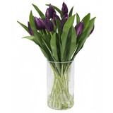 Greenmoods Kunstig Tulipan Bukett i Vase Lilla 45 cm