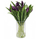 Greenmoods Kunstig Tulipan Bukett i Vase Lilla 45 cm