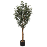 Greenmoods Kunstig Oliventre Slim  m/Oliven UV 120 cm