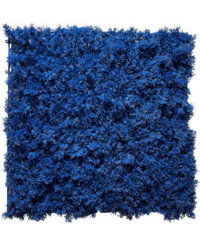 Greenmoods Kunstig Mosevegg Blå Brannsikker 50x50cm