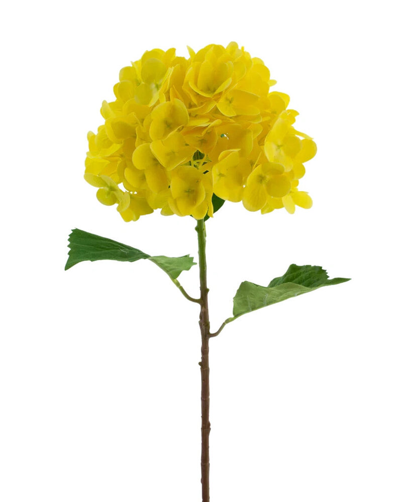 Greenmoods Kunstig Hortensia Stilk Real Touch Gul 58 cm
