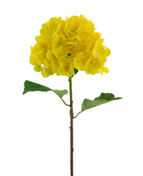 Greenmoods Kunstig Hortensia Stilk Real Touch Gul 58 cm