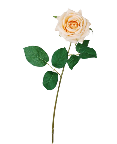 Greenmoods Kunstig Rose ''Emine' Real Touch Lys Champagne 43 cm