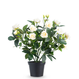 Greenmoods Kunstig Rosebusk i Potte Krem 35cm