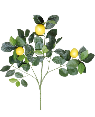 Greenmoods Kunstig Sitron Gren 56cm x3 frukter