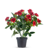 Greenmoods Kunstig Rosebusk i Potte Rød 35cm