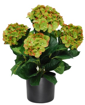 Greenmoods Kunstig Hortensia busk Magical Grønn UV 50cm