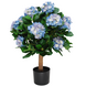 Greenmoods Kunstig Hortensia 75cm Lys Blå Med Potte (UV Bestandig)